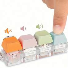 Keyboard Fidget,3 Kinds Of Touch Keyboard Fidget Toy,Color Fidget Keyboard,Linear Clicky Keychain,Keyboard Clicker Fidget To Fun Toys Halloween Christmas Gift - 彩色 - 查看 1