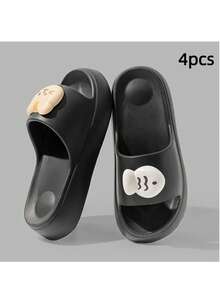 1 Pair New Cute Cat & Fish Design Beach Slippers, Summer EVA Non-Slip Lightweight Durable Slippers For Women - Women's Slippers - View 12