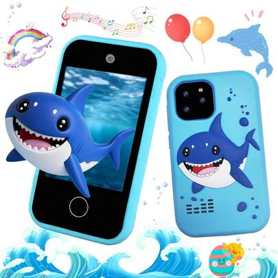 Teléfono de juguete de aprendizaje para niños de 3 a 12 años, pantalla táctil de 2.8 pulgadas, cámara dual, juegos de letras, función de grabación y video, mejor regalo de cumpleaños para niños