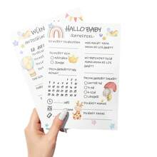 10/20/30pcs Gender Reveal Baby Shower Guessing Game Cards, Baby Shower Party Supplies - Apricot - View 6