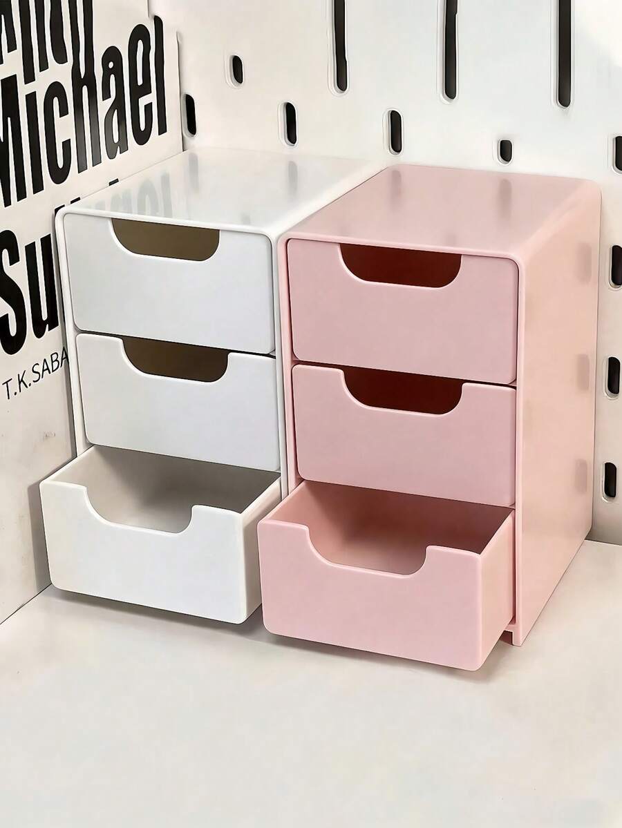 3-Layer Drawer Storage Box, Used For Storing Jewelry, Hair Accessories, Earrings And Small Items, Furniture Office Study Desk Organizer, Jewelry Storage Box, Drawer-Style Cosmetic Organizer, Bedroom Decor Desk Organizer, Home Desk Drawer Storage, Suitable For Women