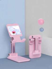Soporte plegable para teléfono compatible con iPhone, teléfonos Android, regalo para cumpleaños, familia, amigos, accesorios para teléfono - Rosa - Ver 2