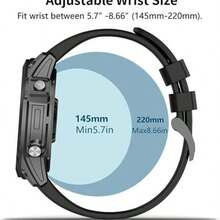 OFNRBRF 22/26mm Sport Silicone Band Compatible with Garmin Fenix8/7X/7 Pro/7/6 Pro/6/5 Plus/5,Quick-Fit Strap for Fenix E/Forerunner965 955/Descent G1/Approach S60 S62/epix Pro 47MM/quatix 7Pro - Azul y blanco - Ver 3
