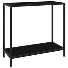 vidaXL Konsolentisch Schwarz 80x35x75 cm Hartglas - nero - Visualizzare 1