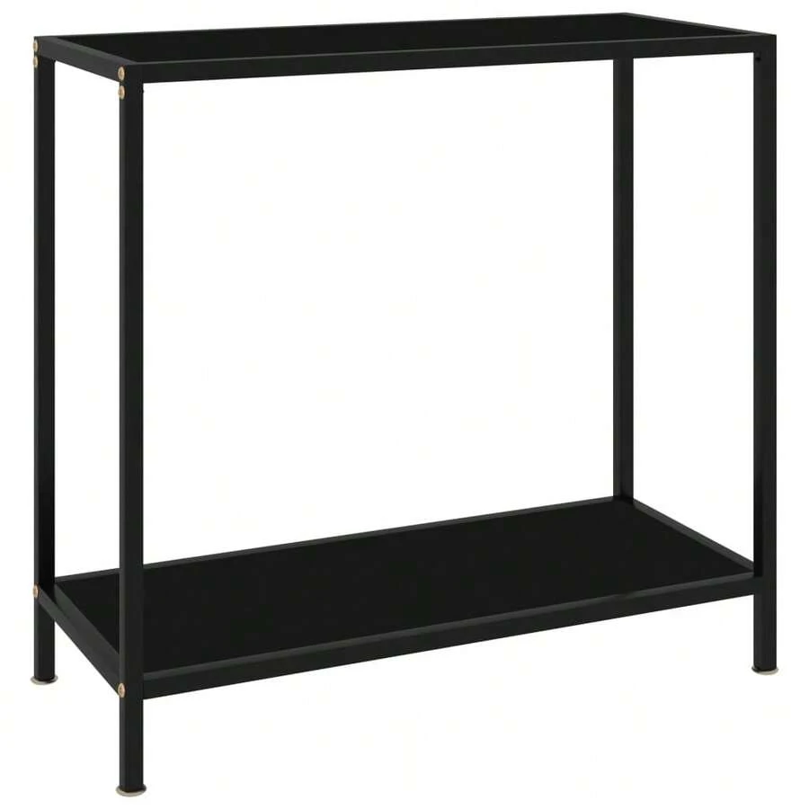 vidaXL Konsolentisch Schwarz 80x35x75 cm Hartglas - nero - Visualizzare 1