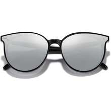 Cyxus Lentes de Sol para Mujeres, Lentes Polarizados Mujeres Lente Retro Protección UV para Conducir, Viajar, Compras - Lente Plata 1945 - Ver 10