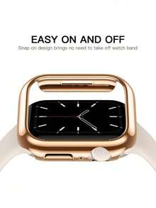 8件裝運動休閒手錶保護殼，相容 40mm、41mm、42mm、44mm、45mm、46mm、49mm，時尚簡約防震耐用硬 PC 保護殼（不含玻璃），相容 Ultra/12/11/10/9/8/4/6/5/4/SE 系列，男女皆適，佩戴舒適，觸控靈敏 - 多色3 - 查看 4