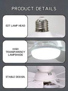 6-Blade LED Ceiling Fan With Light And Remote Control, E27 Base, 40W Dimmable LED Ceiling Fan Suitable For Bedroom And Living Room, 3 Wind Speeds, Timer, Night Light Function - Six-blade Fan Light 520 - View 7