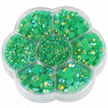5000pcs/Box, 2mm, 3mm, 4mm, 5mm, 6mm, 5 Sizes, Jelly Candy Colors, Transparent AB Crystal Beads, Flower-Shaped Box, Round Flat Bottom Rhinestones, Multi-Color Crystal Gems, Non-Hotfix DMC Jewelry Beads, Glass Stones, 3D Diamond Pattern Design Accessories, Shiny Nail Art Stickers, Suitable For Clothes, Bags, Shoes, Cups, Phone Cases, Handicrafts, DIY Decorations. - AB Colors - View 26