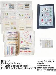 LAMYA DIY Embroidery Starter Kit, Portable Embroidery Companion Suitable For Beginners And Experts, Includes Step-By-Step Sewing Project Manual And Creative Stitching Techniques, Cross Stitch Set, Detailed Stitching Instructions - White - View 7