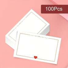 10/20/30/100pcs Simple Heart Shaped Blank Cards, Suitable For Valentine's Day, New Year, Wedding, Birthday, Anniversary, Holidays, Gift Tags, Message Cards, Wallet Cards, Business Cards, White Greeting Cards, Teacher's Day Gifts - Multicolor - View 12