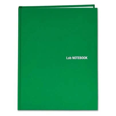 BookFactory Gre1en Lab Notebook/100 Page Sewn Laboratory Notebook - Professional Grade - 100 Pages, 8.5'' X 11'' Laminate Hardbound Cover, Soft Touch (Made In USA)