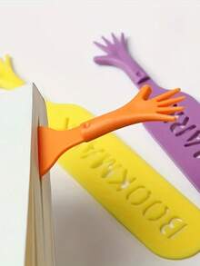 4pcs Creative Four-Finger Bookmark, Cute Notebook Page Clip, Interesting Memo Pad Accessory - Multicolor - View 7