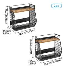 Refrigerator Storage Rack - Schwarz - Übersicht 3