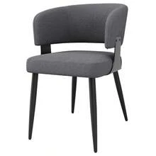 Dining Chairs - Grey + Fabric+Metal - View 10