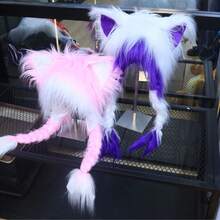 2026 New Furry Fursuit Niche Anime Cat Ear Animal Ear Otaku Culture Unisex Fluffy Y2K Headpiece Hat, Birthday Gift, Christmas Gift, Holiday Gift, Perfect Gift, Game & Anime Merchandise - Multicolor - View 4