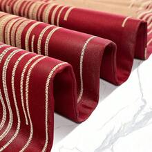 Elegant Christmas Red Table Runner 120 Inches Long Abstract Geometry Embroidery Pattern With Handmade Tassels Thick Fabric For Home Living Room Bedroom Dinner Room Art Decor Christmas - 紅色的 - 查看 4