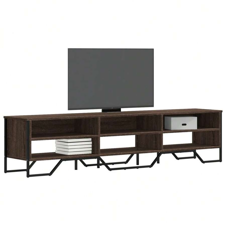 vidaXL TV Cabinet Brown Oak Look 180x34x41 Cm Wood Composite - Gelb - Übersicht 1