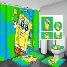 一套卡通图案浴帘套装，包含12个挂钩、180*180厘米防水浴帘、防滑垫、U型马桶垫和马桶盖，适用于房间、卧室、家居、浴室装饰及配件，也是节日礼物的理想之选。 - A - 查看 9