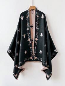 1 chiếc khăn choàng cổ ấm áp bằng chất liệu giả cashmere họa tiết ong và hoa thanh lịch dành cho nữ, thích hợp cho mùa thu/đông, kiểu dáng thời trang đa năng, khăn choàng giữ ấm, phù hợp để phối đồ và trang trí hàng ngày. - Nhiều màu - Xem 8