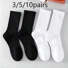 Solid Color Ribbed Ankle SocksMulti-Color Options Casual Crew Socksfor Women/Men - Multicolor - View 8