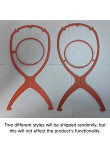 1个/2个装可折叠耐用假发支架，便携式假发展示架，适用于多顶假发，方便旅行携带，随机发货两种不同款式，但不影响产品功能。（由于光线原因可能存在轻微色差，但不影响正常使用） - 彩色 - 查看 9