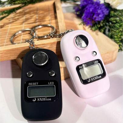 Multi-Color LED Keychain Counter, Noise-Free Counter, Suitable For Counting Recitation Progress, All-Day Counting Tool