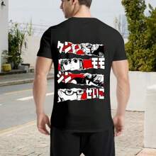 Anime Dandadan Okarun Dan Da Dan Graphic Tee  Harajuku Streetwear Fashion T-Shirt Casual Short Sleeve - Black - View 3
