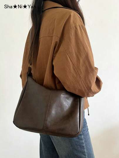 复古斜挎包，新款韩版时尚手提包，大容量单肩包，返校必备，教师节理想礼物，可定制字母图案，可重复使用，教师包，送给教育工作者的理想礼物，伴娘送给妈妈的礼物，复古风包包，复古风女包，日系街头风女包，新款时尚大容量女包，教师节礼物