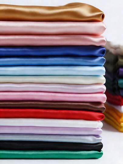 1pc Satin-Like Smooth & Soft Fabric, High Luster Silky Shiny Satin Cloth, Suitable For Wedding DIY Clothing, Curtains, Tablecloths
