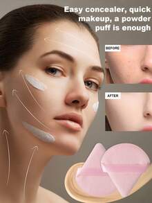 34PCS Makeup Tools Set Including:20PCS Makeup Brush Set+1pc Multi-Functional Zipper Toiletry And Cosmetic Bag Waterproof+1pc Hairband+2PCS Hand Bowl Strap+2PCS Circular Powder Puffs+2PCS Mini Air Cushion Powder Puffs+4PCS Triangle Powder Puffs+2PCS Makeup Sponges - Multicolor - View 4