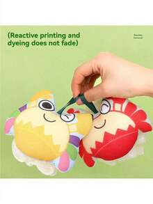 3-Color Crab Bath Sponge | Double-Sided Fine Mesh Sponge + Exfoliating Scrub, 2-In-1 Design, 3-Second Quick Lather, Deep Cleansing & Gentle Exfoliation, Hanging Loop For Easy Drying & Anti-Bacterial, Soft Cotton & Plant Fiber Filling, Cute Cartoon Design For Relaxing Bath Time - Multicolor - View 11