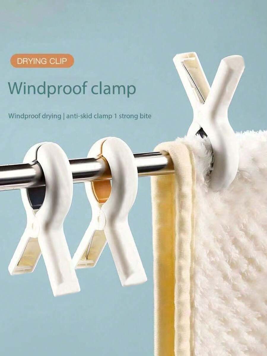 3/6pcs Heavy Duty Beach Towel Clips - Rust-Proof Spring, Plastic Clothespins - Clips To Keep Towels, Clothes, Blankets Dry On Clothesline And Racks - Multicolor - View 1