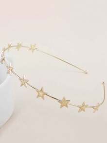 1pc/2pcs Double Layer Star Zinc Alloy Versatile Cute Headband, Bohemian, Valentine's Day, Ethereal, Sweet Minimalist Hair Accessory - Multicolor - View 7