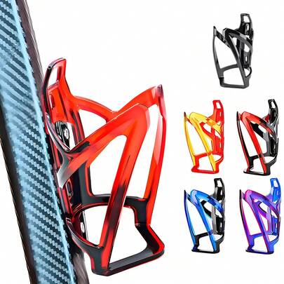Portabidón de bicicleta ligero - Material de PC, colores surtidos (rojo, negro, amarillo, azul, morado) adecuado para bicicletas de montaña y de carretera - Accesorio de ciclismo fácil de usar, piezas de bicicleta, accesorio de bicicleta minimalista y de moda, estructura resistente