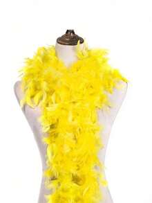 1pc 6.6ft Colorful Artificial Feather Scarf, Suitable For Women, Can Be Used For Dancing, Wedding, Party, Halloween, Stage Decoration, Festival Party Headwear, Clothing Accessory, Scarf Decoration, Ideal Gift For Birthday Party, Halloween, Christmas, Dance Wedding, Stage Performance, Carnival Costume And Accessories, Party Supplies - Multicolor - View 16