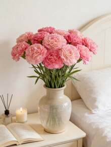 Artificial Carnations, Silk Carnations, Artificial Flower Stems, Finished Artificial Bouquets, High-End Living Room Decorations, Wedding Floral Arrangements, Suitable For Wedding Center Decorations, Bridal Bouquets And Table Settings, Bridal Showers, Table Settings, Home Parties, Mother's Day, Valentine's Day, Christmas, Weddings, Birthday Party Decorations And Gifts. - Multicolor - View 5