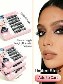 Lashes Cluster False Lashes, False Lashes That Naturally, False Lashes That Can Be Grown At Home By Yourself, 144 Clusters Of False Lashes - 黑色 - 查看 7