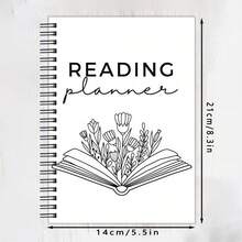 Planificador de lectura 2026, Desafío de lectura imprimible, Diario de reseñas de libros, Diario de lectura mensual minimalista - A - Ver 3