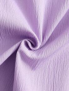 2pcs/Set Fashionable & Elegant Sleeveless Top And Straight Leg Pants Set For Tween GirlsSummer - Mauve Purple - View 11