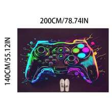 1pc Colorful Graffiti Game Console Decorative Square Rug, Bedroom Decor, Small Rug, Carpet, Home Decor, Living Room Rug, Bedroom Rug, Outdoor Rug, Washable - Multicolor - View 20