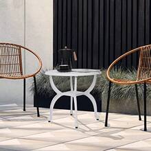 jjytg Mesa iliar Mueble iliar redo blancoMesa de centro exterior - como en la foto - Ver 2