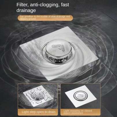 Universal Bathroom Sink Stopper Pop-Up Bathroom Sink Drain Filter With Anti-Odor Filter Basket For Basin Drain Hole