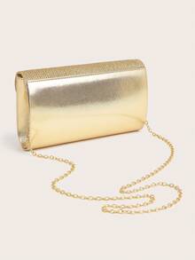 Glitter, Shiny, Luxury, Glamorous, Elegant, Exquisite Large Women Clutch Purse Evening Bag Prom Handbag With Detachable Chain For Wedding For Girls, Women, College Students, Rookies & White-Collar Workers For Party, Prom, Wedding - Gold - View 5