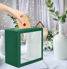 Elegant Green Card Box For Wedding, Baby Shower, Graduation & Party Gifts - Green Card Box - 查看 7