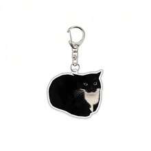 1 peça/4 peças Chaveiro de Estimação Pingente Acrílico de Foto de Gato Acessório para Mochila Escolar - Multicolorido - Visão 15