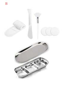 4-24件套美容面膜工具套装，包含不锈钢搅拌碗、托盘、玫瑰金分隔托盘，以及面膜混合和涂抹工具。套装包含3个玫瑰金搅拌碗、1个玫瑰金小托盘、1个分隔托盘、3个硅胶双头搅拌铲、3个扇形面膜刷、9个压缩洁面海绵和3个可调节发圈。适合派对、睡衣派对、SPA、送礼等场合。 - 彩色 - 查看 30
