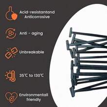 100Pcs Heavy Duty Nylon Cable Ties With Lock, Self-Locking Zip Ties With Mounting Button And Nail Design, Durable Plastic Cable Tie For Automotive Underbody, Bumper, Trunk Cover, Daily Cable Management, Strong Fixing Material For Home, Garage, And Industrial Use - Heavy Duty Nylon Cable Ties - View 2