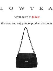 low tea 1 chiếc túi đeo vai bằng da PU màu trơn, kiểu dáng retro thời trang hình vuông dành cho nữ, thiết kế tay cầm phía trên với nắp gập có khóa nam châm, dây đeo có thể tháo rời và điều chỉnh để đeo vai hoặc đeo chéo, thích hợp cho du lịch, mua sắm, hẹn hò, làm quà tặng cho nữ, tuyệt vời cho đi làm, hoạt động ngoài trời, du lịch, leo núi. - màu đen - Xem 3