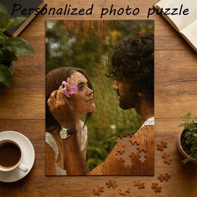1pc Personalized Wooden Puzzle, Customized Portrait Puzzle, Birthday Gift, Special Occasion Personalized Puzzle Souvenir, Couple Portrait Puzzle, Travel Photo Puzzle, Anniversary Custom Photo, Graduation Class Photo Puzzle, Family Gathering Custom Puzzle, Holiday Custom Puzzle Gift